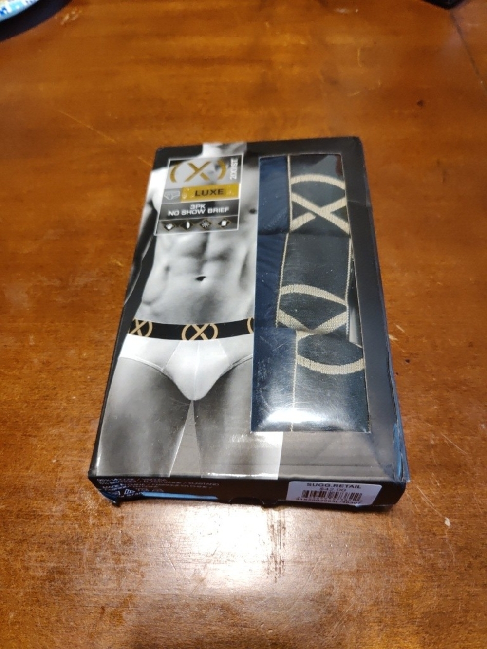 NEW Large 36/38 3-Pack Luxe No-Show Briefs in Navy by 2xist